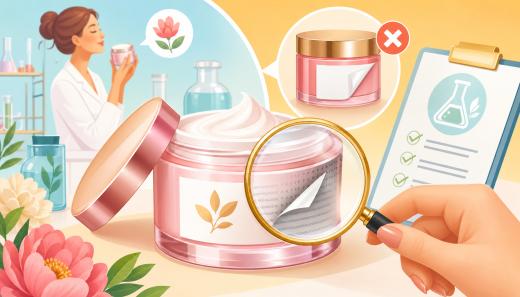 Illustration arnaque crème anti-âge Phytonovia - faux avis et CGV en anglais